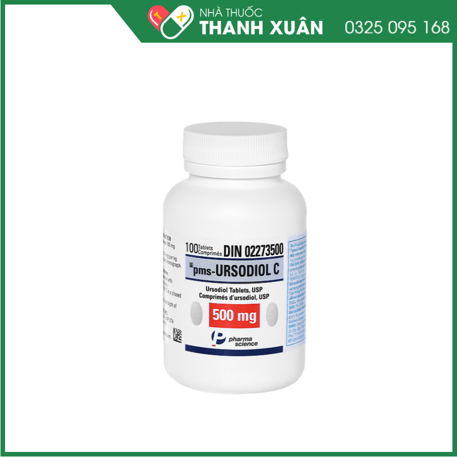 Pms-Ursodiol C 500 điều trị viêm gan ứ mật nguyên phát, tan sỏi mật